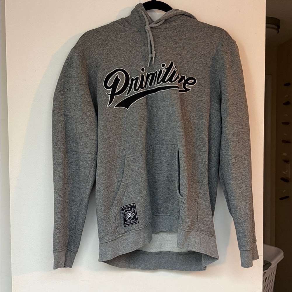 Primitive Heather Gray Script Hoodie